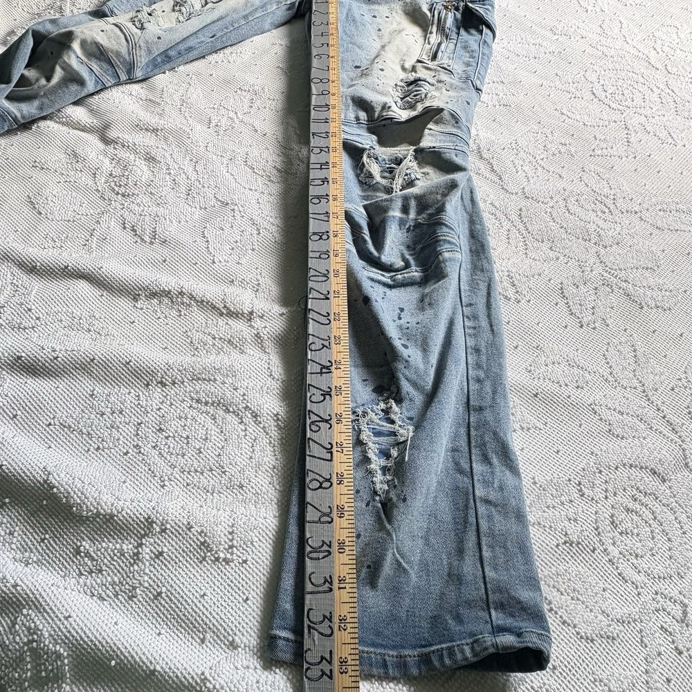 Reason Jeans Men's 38 X 33 Factory Distressed Artsy Straight Fit Tapered NWT L‎ - Picture 13 of 16